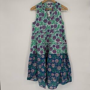 J. Crew Print Floral Tiered high low Dress